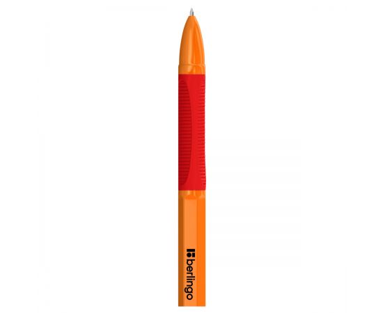 Ручка шариковая Berlingo "Tribase grip orange" красная, 0,7мм, грип CBp_70963