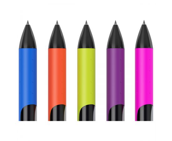 Ручка гелевая автоматическая Berlingo "Color Zone gel" черная, 0,5мм, грип CGm_50062