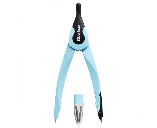 Готовальня Berlingo "Instinct", 2 предмета, циркуль 135мм, аквамарин, пластиковый футляр DS_00002d