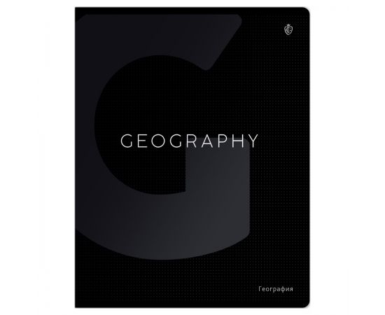 Тетрадь предметная 48л. Greenwich Line "Сolor black" - География, софт-тач ламинация, выборочный УФ-лак, 70г/м2 EX48-49369