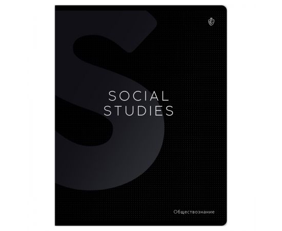 Тетрадь предметная 48л. Greenwich Line "Сolor black" - Обществознание, "софт-тач" ламинация, выборочный УФ-лак, 70г/м2 EX48-49377