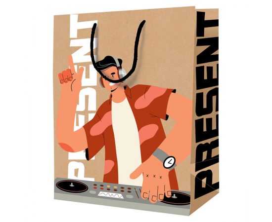 Пакет подарочный 18*23*10см ArtSpace "Present", крафт K_46096