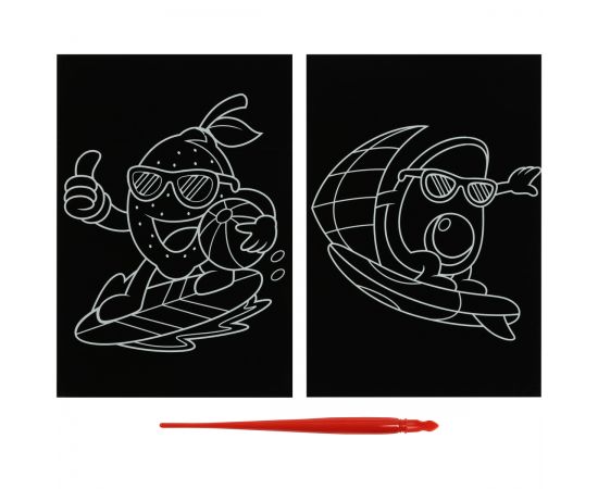 Гравюра Мульти-Пульти "Авокадо и Лимон", А5, градиентная основа, пакет с европодвесом MP_48506