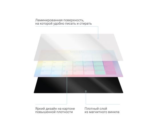 Магнитный планер на месяц MESHU А4, "Gradient", с маркером MS_47319