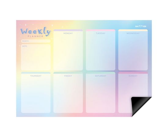 Магнитный планер на неделю MESHU А4, "Gradient", с маркером MS_47323