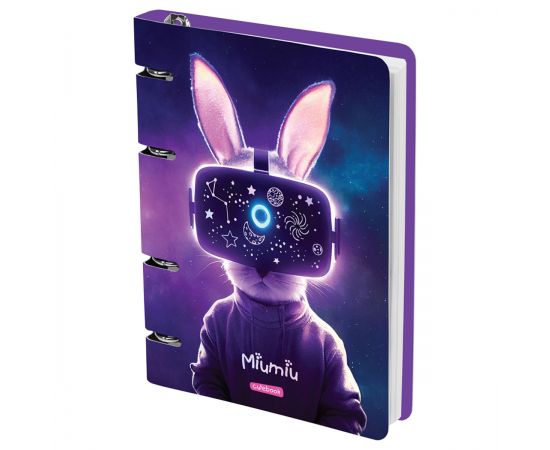 Тетрадь на кольцах А5, 100л., MESHU "Miumiu", картон, матовая ламинация, тиснение фольгой MS_50669