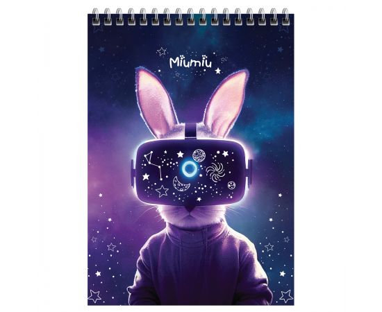 Блокнот А5 60л. на гребне MESHU "Miumiu", пластиковая обложка MS_52337