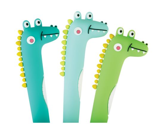 Ручка шариковая MESHU "Alligators" синяя, 0,7мм, корпус ассорти, с топпером MS_65824