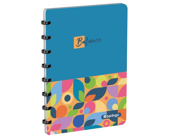 Бизнес-тетрадь А5+, 80л., Berlingo "Balance", клетка, на кольцах, с возм. замены блока, 80г/м2, пластик обложка 700мкм, линейка-закладка RNt_A5S18