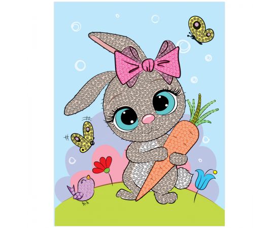 Алмазная мозаика, постер ТРИ СОВЫ "Зайка", пакет с европодвесом АМП_48190