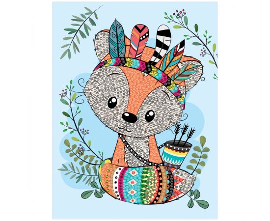 Алмазная мозаика, постер ТРИ СОВЫ "Лисенок", пакет с европодвесом АМП_48192