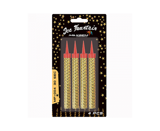 Свеча-Фонтан д/торта 10см 30сек 4шт 1502-5482 1502-5482