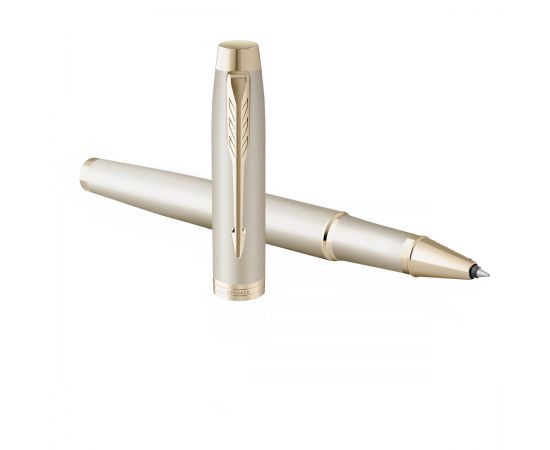 Ручка-роллер Parker "IM Professionals Monochrome Champagne" черная, 0,5мм, подарочная упаковка 2172955