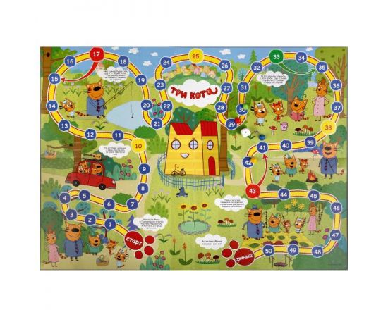 Настольная игра-ходилка "Три кота" 227249