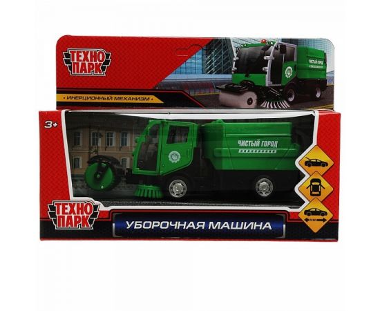 Машина металл УБОРОЧНАЯ МАШИНА 15,5 см, двери, багаж, зелен 338604 338604