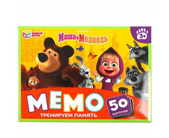 Мемо "Маша и медведь" 50 карточек 350332 350332