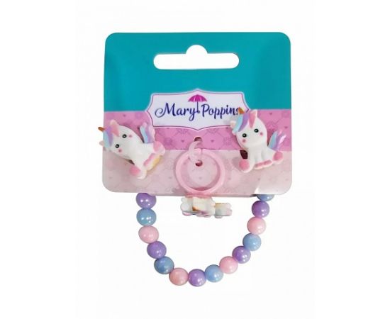 Набор "Жемчужный единорог" браслет, колечко, клипсы 455695 455695