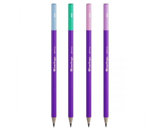 Карандаш ч/г Berlingo "Envy" HB, круглый, заточен., ассорти BP01325