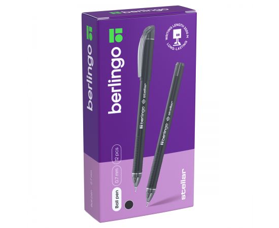 Ручка шариковая Berlingo "Stellar" черная, 0,7мм CBp_07292