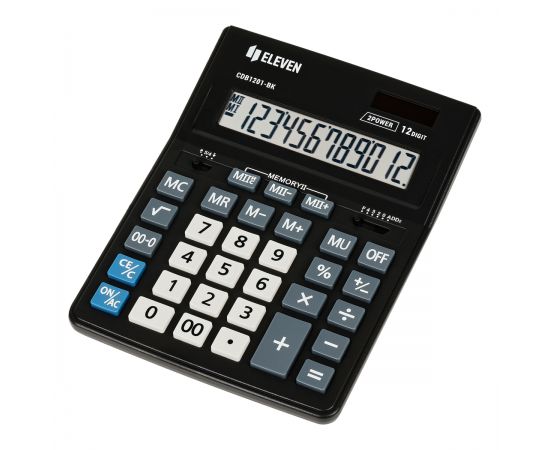 Калькулятор настольный Eleven Business Line CDB1201-BK, 12 разрядов, двойное питание, 155*205*35мм, черный CDB1201-BK