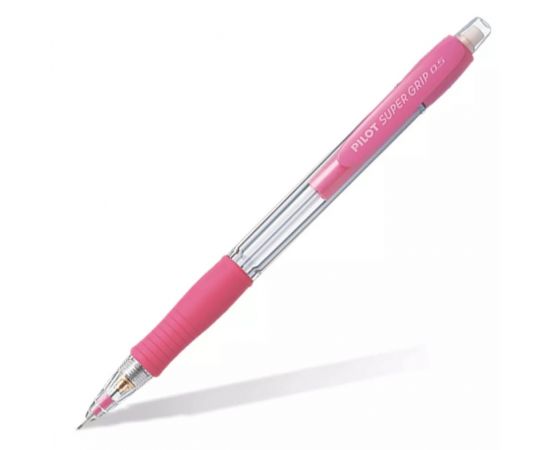 Карандаш механический PILOT Super Grip 0,5мм, с ластиком, розовый корпус H-185-SL