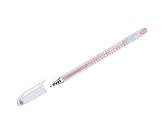 Ручка гелевая Crown "Hi-Jell Metallic" оранжевая металлик, 0,7мм HJR-500GSM