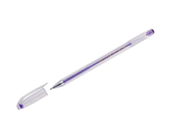 Ручка гелевая Crown "Hi-Jell Metallic" фиолетовая металлик, 0,7мм HJR-500GSM