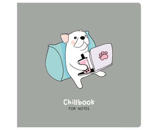 Записная книжка 170*170 мм 40л. на скрепке MESHU "Chillbook", soft-touch ламинация, выборочный УФ-лак, блок без линовки, 80г/м2 MS_53370