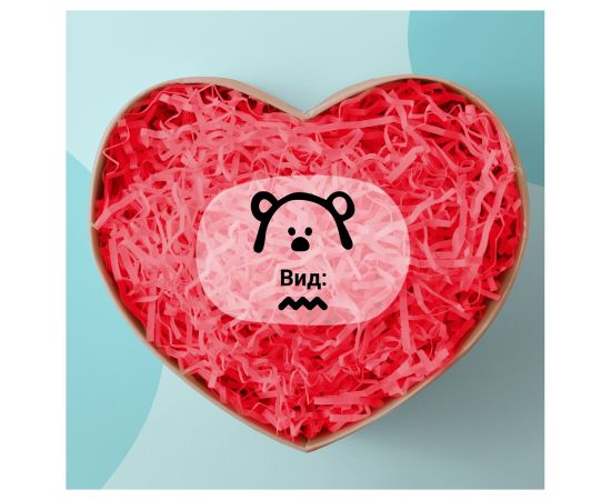 Бумажный наполнитель 2мм, MESHU, 100г, красный MS_55198