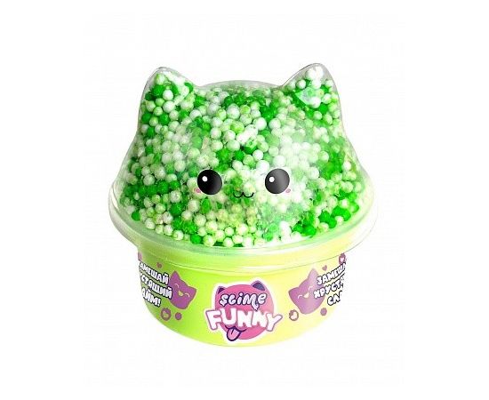 Слайм Slime "Funny Slime" с вложениями, котенок, 130г SLM070