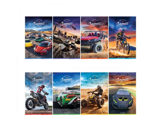 Блокнот А6 24л. на скрепке ArtSpace "Extreme racing" Б6к24_46865