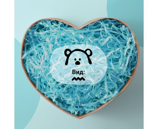 Бумажный наполнитель 2мм, MESHU, 100г, голубой Бн100_42022