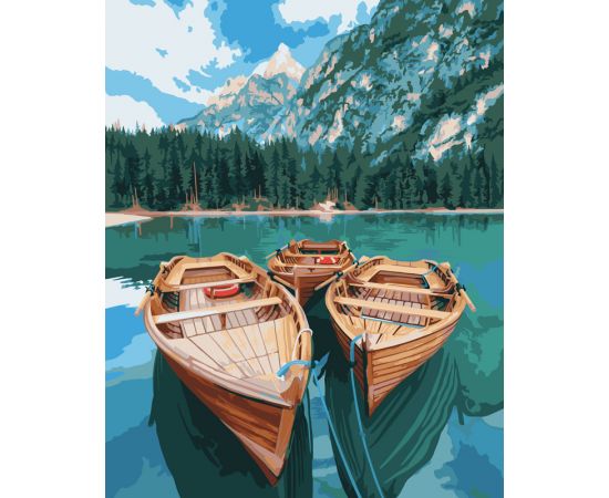 Картина по номерам на холсте ТРИ СОВЫ "Пристань", 40*50см, с акриловыми красками и кистями КХ_44180