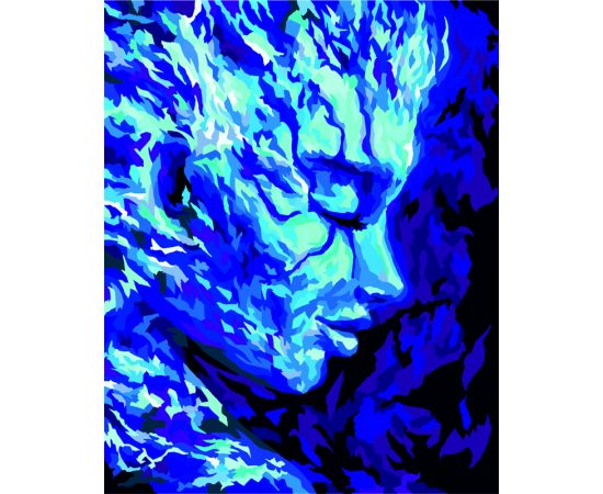 Картина по номерам на холсте ТРИ СОВЫ "Стихия. Вода", 40*50, с акриловыми красками и кистями КХ_44202