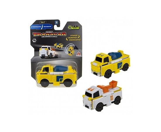 Transcar 2в1: Бетономешалка – Экскаватор, 8 см, блистер Т18278 Т18278