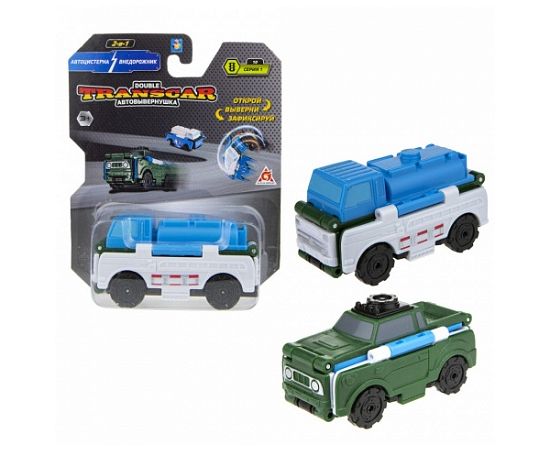 Transcar 2в1: Автоцистерна – Внедорожник, 8 см, блистер Т18285 Т18285