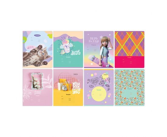 Тетрадь 12л., клетка BG "Mix-8. Девочки", эконом Т5ск12 11676