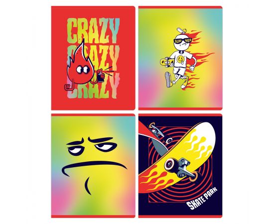 Тетрадь 48л., А5, клетка BG "Crazy" Т5ск48 12273