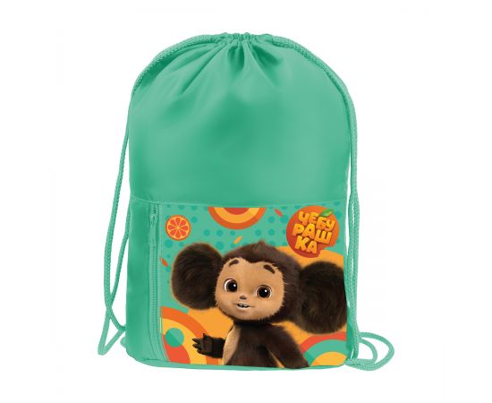 Мешок для обуви 1 отделение Мульти-Пульти "Чебурашка", 340*420мм, карман на молнии ЧБТ_53177