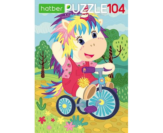 "ECO" ПАЗЛЫ-ИГРА 104 элемента А4ф 220х320мм  -Единорожка 104ПЗ4_30235