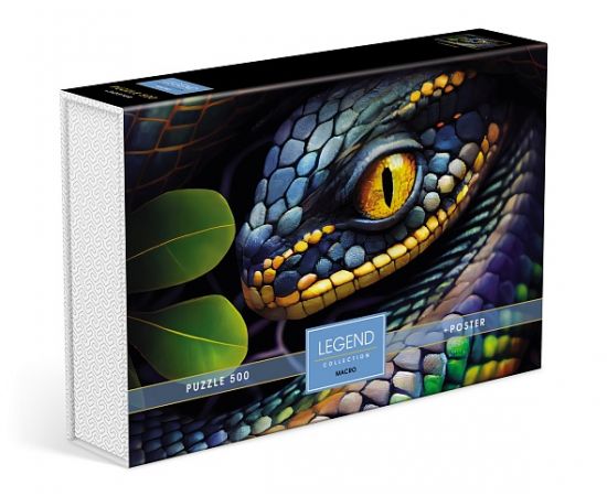 "Premium" ПАЗЛЫ-ИГРА 500 элементов А2ф 480х330мм LEGEND  Macro -Анаконда-  в подарочн. коробочке + Постер 500ПЗ2_30216