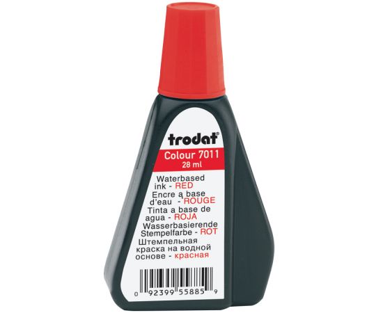 Штемпельная краска Trodat, 28мл, красная (52974) 7011к