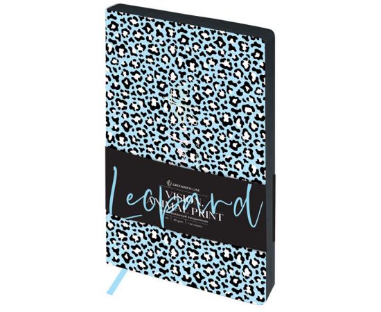 Ежедневник недатированный, А5, 136л., кожзам, Greenwich Line "Vision. Animal print. Leopard", тон. блок, цветной срез ENA5_38810