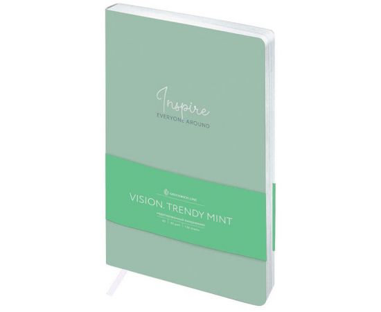 Ежедневник недатированный, А5, 136л., кожзам, Greenwich Line "Vision. Trendy mint", тон. блок, срез фольга ENA5_38816