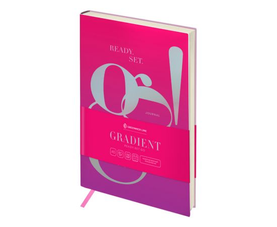 Ежедневник недатированный А5, 136л., кожзам, Greenwich Line "Gradient. Ready. Set. Go", тон. блок ENA5_44947
