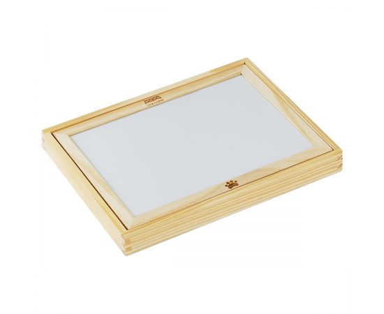 Доска двусторонняя ТРИ СОВЫ, меловая/магнитно-маркерная, А4, настольная, с поддоном (в комплекте маркер, мелки, губка, набор магнитов) MMD_49199