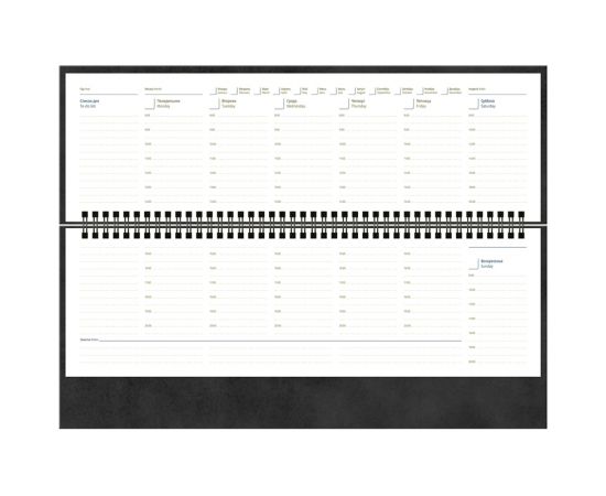 Планинг недатированный, 64л., 330*130мм, кожзам, Berlingo "Vivella Prestige", черный UP2_80647