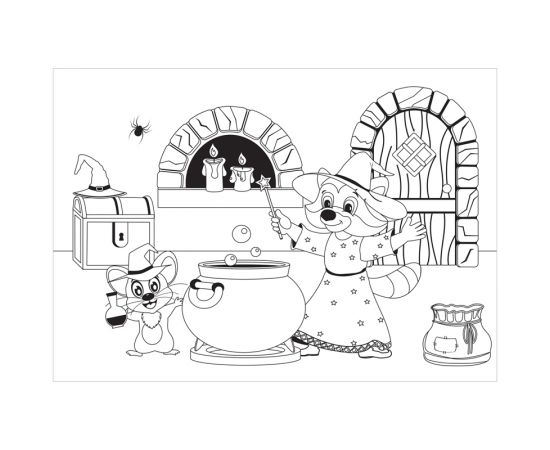 Альбом для рисования 48л., А4, на склейке Мульти-Пульти "Приключения Енота", 120г/м2, с раскраской А48кл_37245