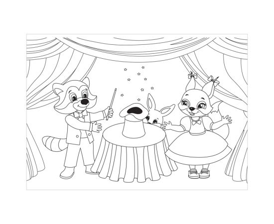 Альбом для рисования 48л., А4, на склейке Мульти-Пульти "Приключения Енота", 120г/м2, с раскраской А48кл_37245