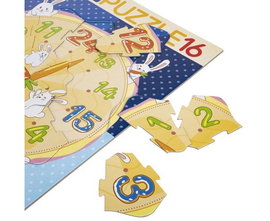 "Premium" ПАЗЛЫ-ИГРА Настольная Развивающая  А3ф 330х470мм ПАЗЛ в РАМКЕ "2 В 1"-Изучаем время ИнПР_29867